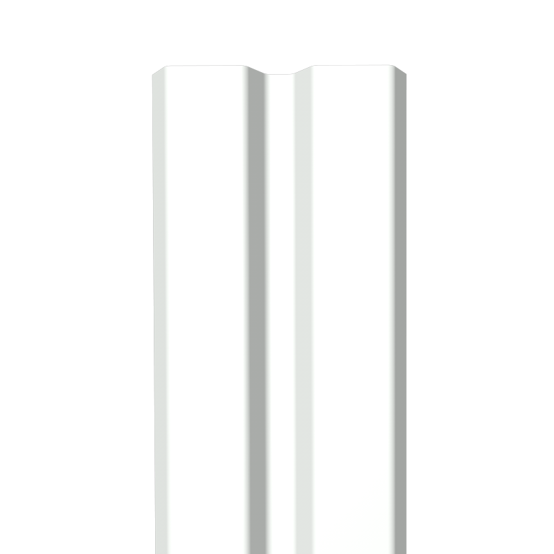 Металлический штакетник Гладкий полиэстер RAL 9003 (Белый) 2500*87*0,4 односторонний Прямой
