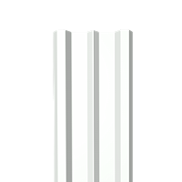 Металлический штакетник Гладкий полиэстер RAL 9003 (Белый) 2500*100*0,5 односторонний Прямой